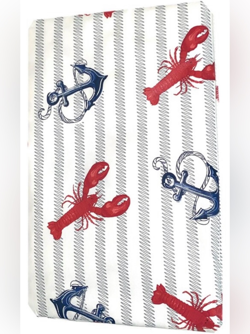 2 COUNT Red Lobster Crab Blue Anchor Umbrella Zipper Closure Vinyl Tablecloth